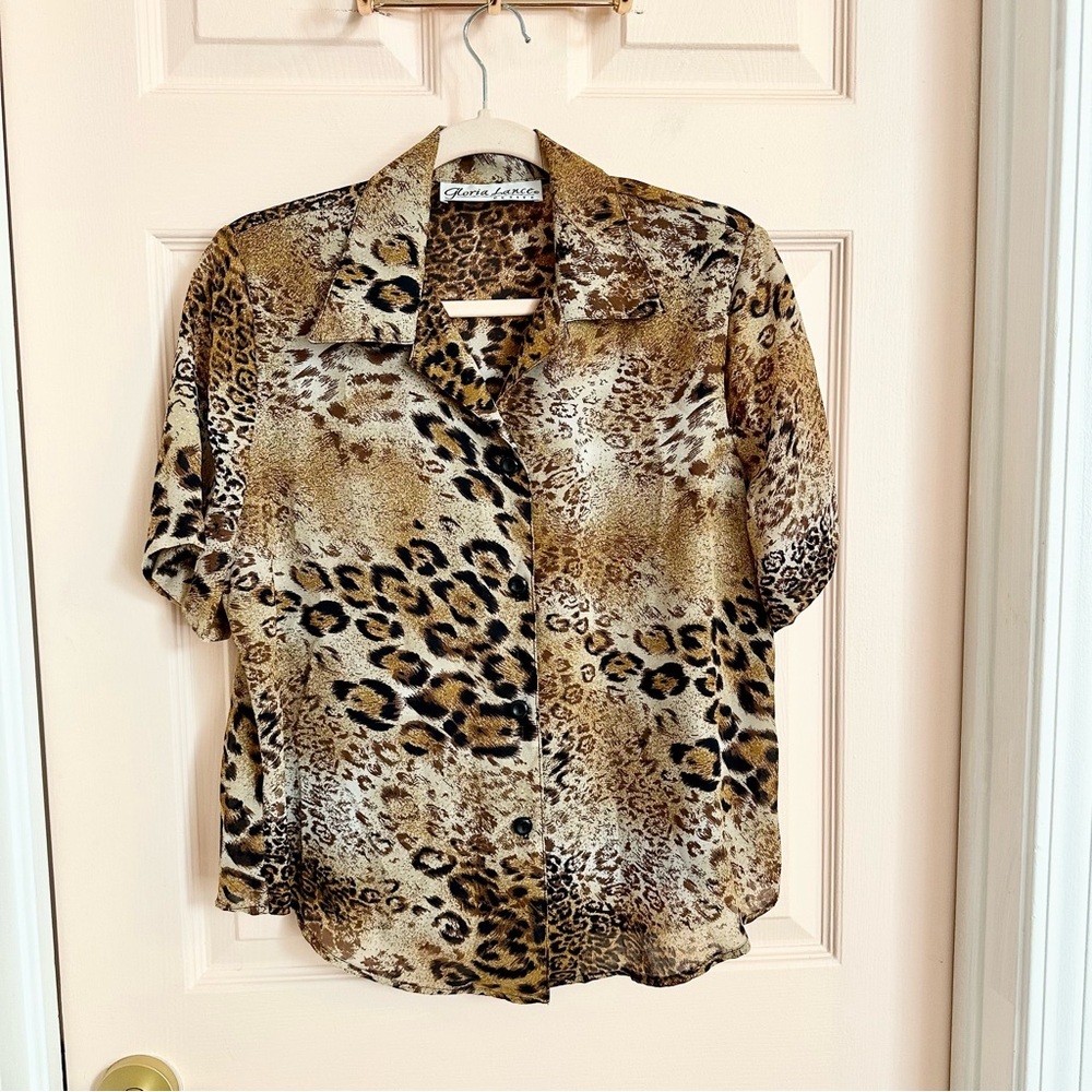 Animal print Gloria lance button up